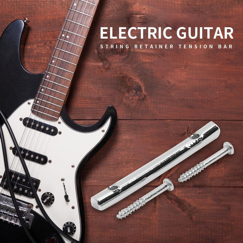 1 Set 45mm Iron Electric Guitar String Retainer Tension Bar with Mounting S
