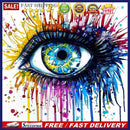 Full Embroidery Eco-Cotton Thread 11CT Counted DIY Color Eye Cross Stitch K