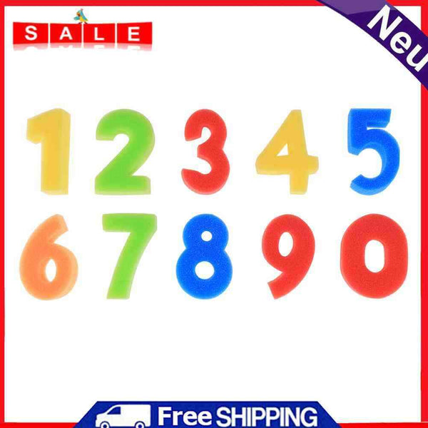4pcs Sponge Roller Brush 10pcs Number Kids Painting Graffiti Brush Early Bil