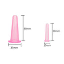2pcs Silicone Cupping Suction Can Vacuum Face Leg Arm Massage Cup (Pink)