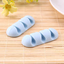 Mini Adhesive Ethernet Charging Data Earphone Cable Organizer Tool(Blue)