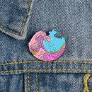 Fashion Collar Badge Enamel Cartoon Brooch Lapel Pin Corsage "I Love You 3000"