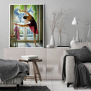 Dancing Girl Oil Paint by Numbers Hand Painted Frameless Picture Home Ornament