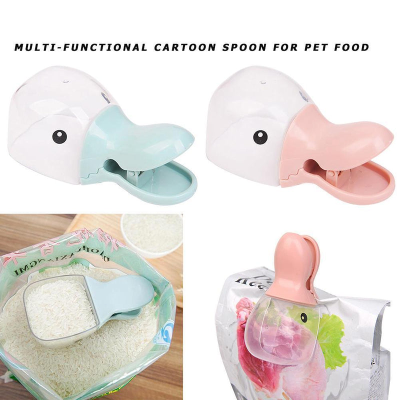 Dog Food Water Duckbilled Spoon Bowls Cat Scoop Bag Sealing Clip Pet Supply