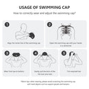 Swimming Caps Women Men Waterproof Ear Protection Swim Hat (Retro Green) Newly