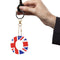Letter Crystal Diamond Painting Acrylic Keychain DIY Key Ring Pendant (O)