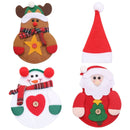 Decor Elk Christmas Tableware Holder Bag Santa Claus Xmas ornament Xmas Hat