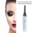 Long Lasting Electric Heated Eyelash Curler Applicator Makeup Tools (White)