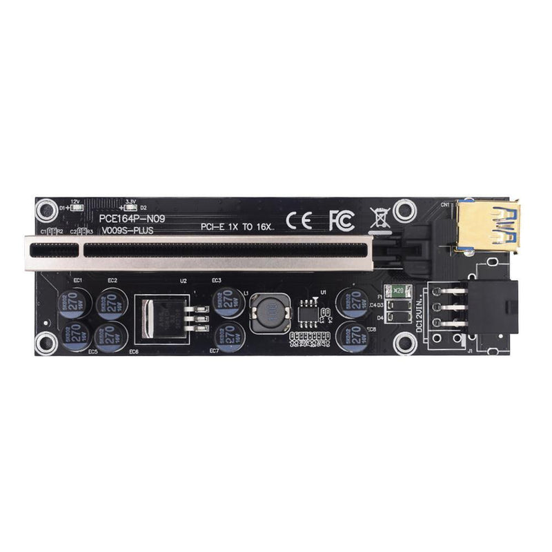 PCI Express Riser Card 1X to 16X PCI-E Extender USB 3.0 Cable 6Pin Power