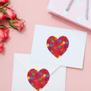 500pcs/roll Colorful Heart Shaped Stickers Self-adhesive Labels (1 inch) Newly