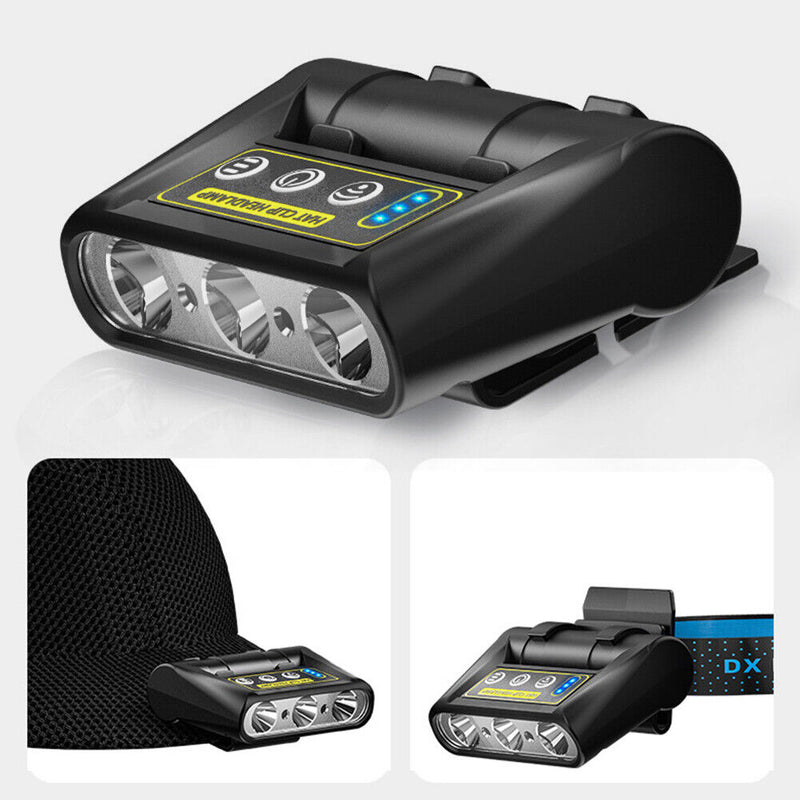 Strong Outdoor Head-mounted Camping Lamp Induction Sensor USB Headlight Hat