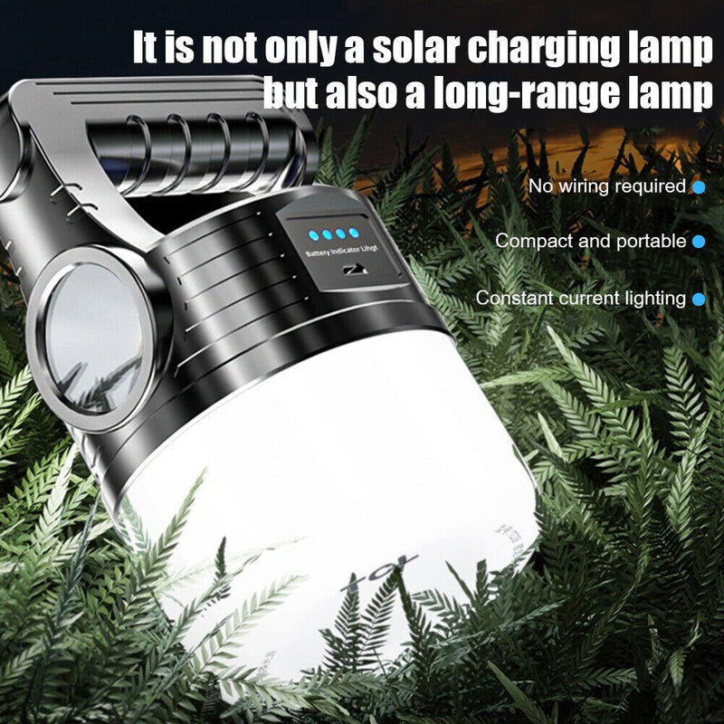 Waterproof Solar Powered + USB Rechargeable 300lm LED Camping Tent Lanterns