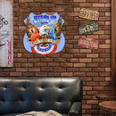 Shield Shape Independence Day Eagle Metal Plate Tin Sign Wall Plaque Poster