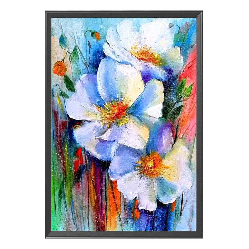 Full Embroidery Printed 3 Strands 11CT Flowers Kit Stamped DIY Art Cross Stitch
