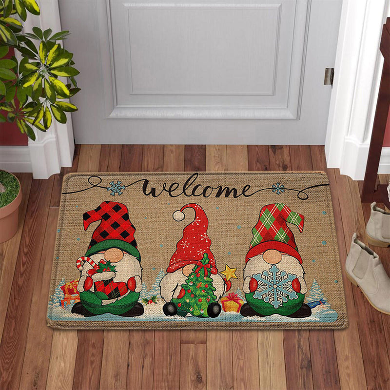 Christmas Floor Mat Tree Letter Non Slip Entrance Carpet (PJ210815-A001) Newly