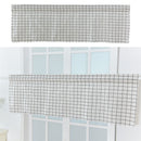 Short Curtain Shading Curtains Home Decor for Window Screen (White Grid)