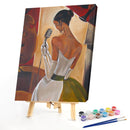 Women Singer Wear Dress Paint By Number Frameless Hand Painted Oil Picture DIY
