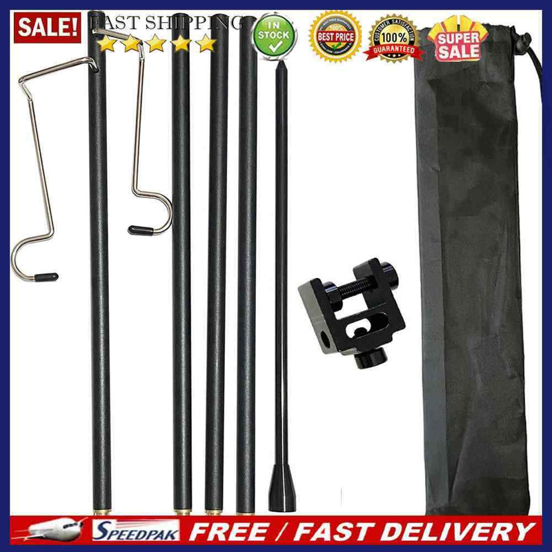Outdoor Camping Hiking Foldable Light Post Pole Kit Detachable Lantern Stan