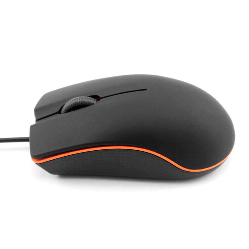 Desktop Laptop PC 3 Button USB Wired Ergonomics Optical Mouse for Office Home
