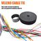 1m Durable Self Adhesive Cable Fastener Tape Wire Strap (Black 100x1cm)