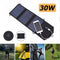 30W 5V USB Solar Panel Pack Portable Outdoor Foldable Charger with Carabine