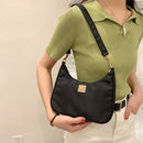 Retro Totes Bag Women Solid Small Casual Underarm Handle Handbag (Black)