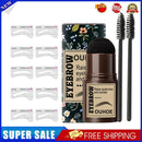 Waterproof EyeBrow Powder Stamp Brow Stencils Shaping Kit (Black Brown)