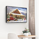 5D DIY House Scenery Full Round Rhinestone Diamond Painting Mosaic Decor Craf