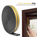 5pc Self-adhesive Soundproofing Anti Collision Windows Seal Strip (5m Black