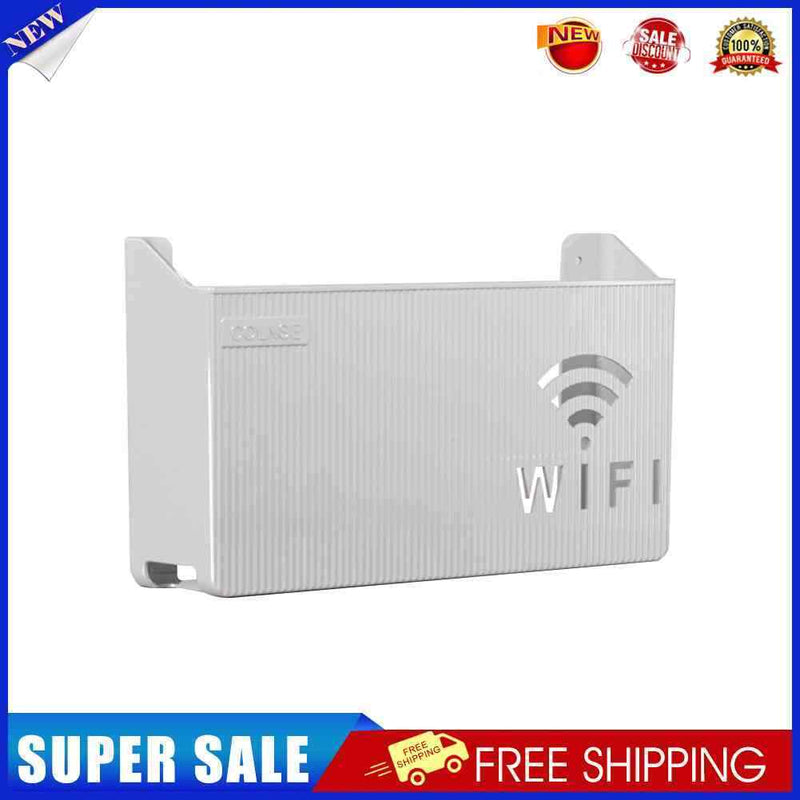 #A Wireless Wifi Router Storage Box Hollow-out Thickened Iron Plug Shelf Home De