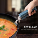 Camping Frying Pan Tongs Gripper Stainless Steel Cookware Holder Clip Clamp