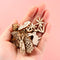 Wooden Eggs DIY Craft Easter Rabbit Wood Chips Easter Decorations Wood Slice
