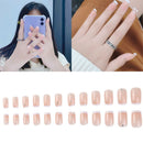 Nails Tips Full Cover Nails French White Side Short Nail with Drill False Nails
