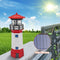 Lighthouse Solar LED Light Garden Outdoor Smart Sensor Rotating Lamp (Red) Newly