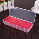 5pcs Large Travel Portable 7-Day Medicine Box Tablet Container(Red)