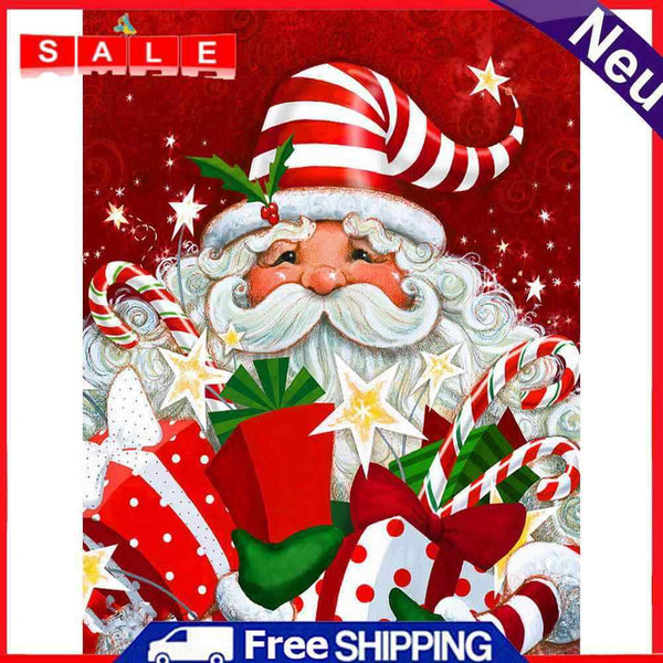 Gift Santa Claus Colouring Oil Canvas Pictures Hand Painted Paint By Numbers Kit
