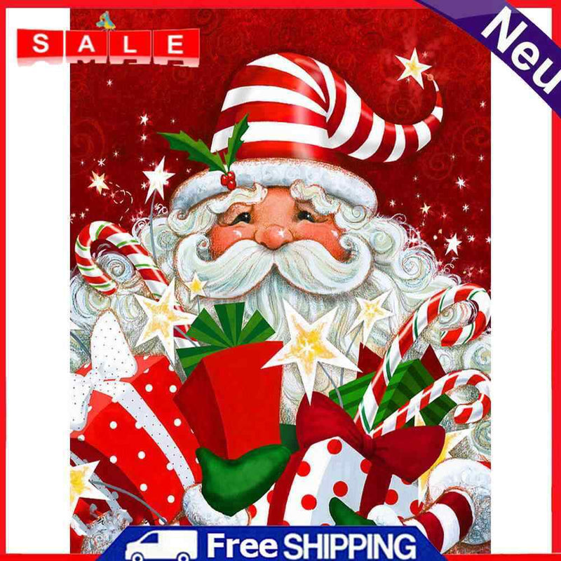 Gift Santa Claus Colouring Oil Canvas Pictures Hand Painted Paint By Numbers Kit