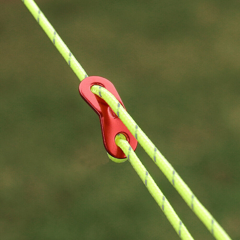 20pcs Outdoor Camping Tent Parachute Cord Rope Buckle Cord Buckle Fastener Ki