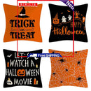 Halloween Pillow Covers Bat Pumpkin Decorative Throw Pillow Cover for Home