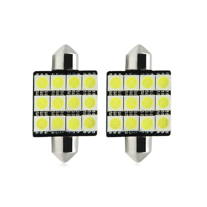 Error Canbus White Festoon Light Car LED Reading Bulbs C5W Dome Lamp For 4Pcs