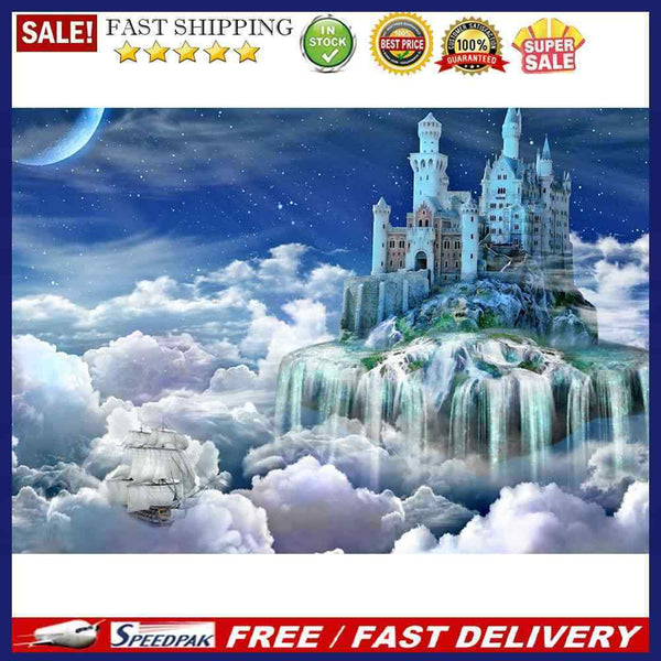 IY Full Round Drill Diamond Painting sky castle Mosaic Rhinestone Art