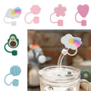 Proof Drinking Dust Cap Cartoon Plugs Cover Cup Accessories Silicone Straw Plug