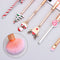 Eye Shadow Santa Claus Pattern Metal Handle Makeup Brushes Christmas gift