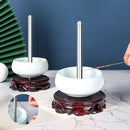 Manual Wooden Beading Tool Bead Spinner Fast Beading Curved Needles Beaded Bowl