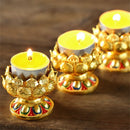 Lotus Seat Craft Incense Burner Lotus Lamp holder Candlestick Light stand