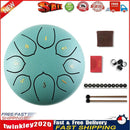 6 inch 8 Tune Hand Pan Steel Tongue Drum Musical Instrument (Moss Blue) Newly