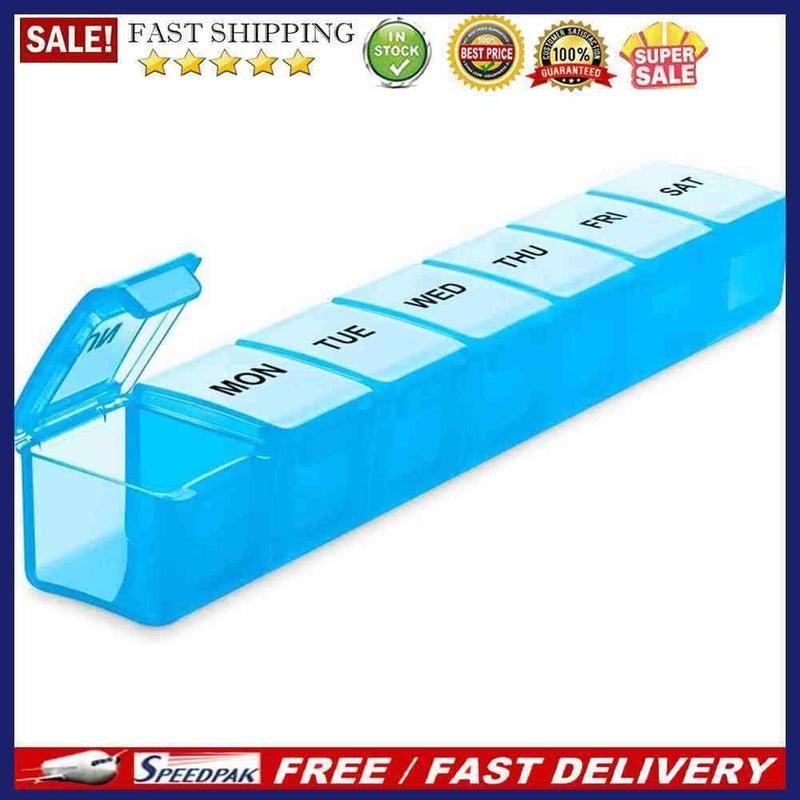 7 Grids Portable Travel Weekly Medicine Box PP Pill Case Tablet Storage Hol