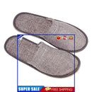 SPA Slippers - Non-slip Closed Toe Slippers for Home Hotel Guest (Grey)