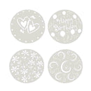 4 pcs/set DIY plastic stencil set cake decoration tools K0D5 V8Q3 F4S5