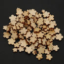 100pcs Mix Size Wood Plum Blossoms Flower Button DIY Sewing Scrapbook Decor